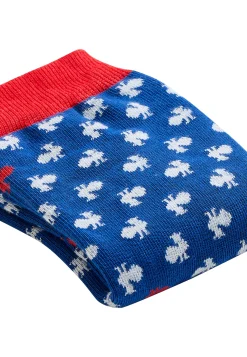 Le slip français Chaussettes En Coton|Chaussettes En Coton<Chaussettes mi-hautes en coton-Lucas Coq Blanc Rouge XV de France Bleu
