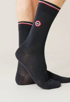 Le slip français Chaussettes En Fil D'Ecosse|Chaussettes En Fil D'Ecosse<Chaussettes mi-hautes en fil d'Ecosse-Nessy Anthracite Gris