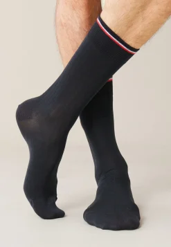 Le slip français Chaussettes En Fil D'Ecosse|Chaussettes En Fil D'Ecosse<Chaussettes mi-hautes en fil d'Ecosse-Nessy Anthracite Gris