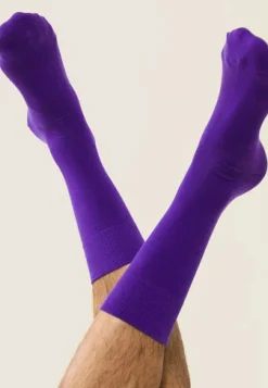 Le slip français Chaussettes En Coton|Chaussettes En Coton<Chaussettes mi-hautes-Lucas Uni Velours Violet