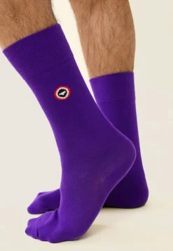 Le slip français Chaussettes En Coton|Chaussettes En Coton<Chaussettes mi-hautes-Lucas Uni Velours Violet