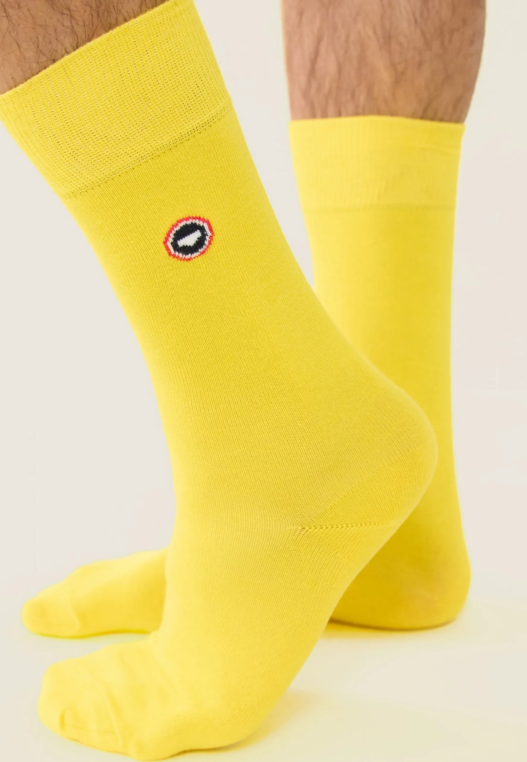Le slip français Chaussettes En Coton|Chaussettes En Coton<Chaussettes mi-hautes-Lucas Uni Cire Jaune