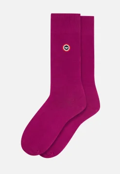 Le slip français Chaussettes En Coton|Chaussettes En Coton<Chaussettes mi-hautes-Lucas Uni Betterave Rose