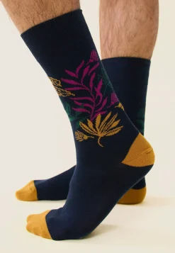 Le slip français Chaussettes En Coton|Chaussettes En Coton<Chaussettes mi-hautes-Lucas Imprimé Bois Noir