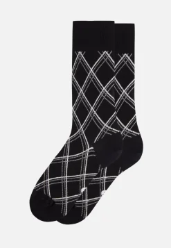 Le slip français Chaussettes En Coton|Chaussettes En Coton<Chaussettes mi-hautes-Lucas Tartan Noir