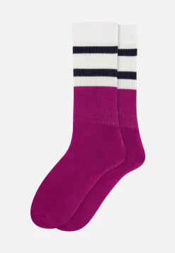 Le slip français Chaussettes De Sport|Chaussettes De Sport<Chaussettes mi-hautes-Wilfried Bloc Betterave Marine Rose