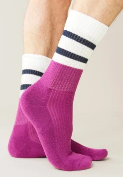 Le slip français Chaussettes De Sport|Chaussettes De Sport<Chaussettes mi-hautes-Wilfried Bloc Betterave Marine Rose