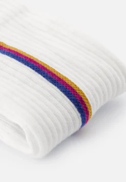 Le slip français Chaussettes De Sport|Chaussettes De Sport<Chaussettes mi-hautes-Wilfried Lignes Acier Betterave Blanc