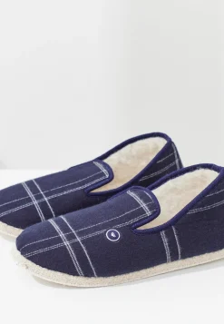 Le slip français Chaussons|Charentaises<Chaussons d'intérieur en laine-Charentaises Carré Bleu