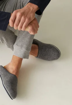 Le slip français Chaussons|Chaussons<Chaussons d'intérieur en laine-Claude Chiné Gris