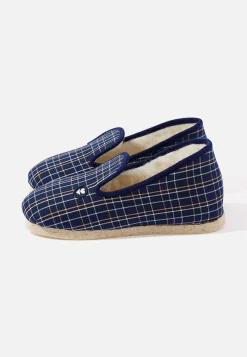 Le slip français Chaussons|Chaussons<Chaussons d'intérieur en laine-Pantoufles Tomette Bleu
