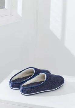 Le slip français Chaussons|Chaussons<Chaussons d'intérieur en laine-Claude Marine Bleu