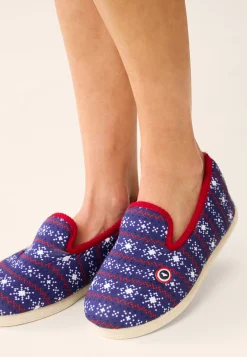Le slip français Collection Cadeaux|Chaussons<Chaussons d'intérieur en laine-Pantoufles Flocon Violet