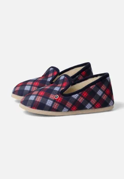 Le slip français Chaussons|Collection Cadeaux<Chaussons d'intérieur en laine-Pantoufles Tartan Marron