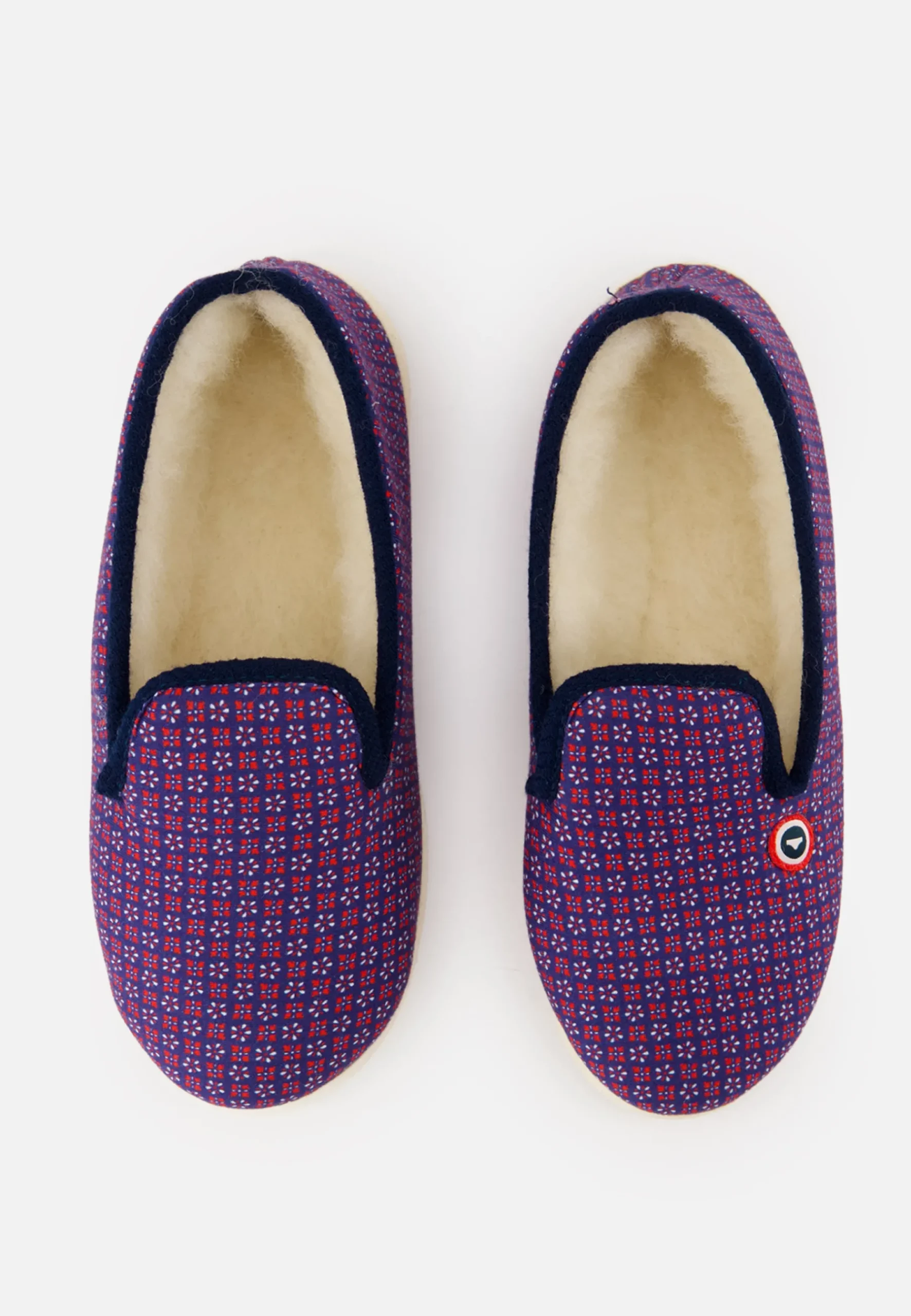 Le slip français Collection Cadeaux|Chaussons<Chaussons d'intérieur en laine-Pantoufles Kdo Bleu