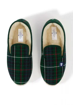 Le slip français Chaussons|Collection Cadeaux<Chaussons d'intérieur en laine-Charentaises Tartan Vert