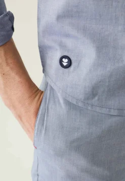 Le slip français Hauts De Pyjamas|Hauts De Pyjamas<Chemise de pyjama en chambray-Tom Chambray Bleu