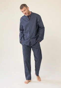 Le slip français Hauts De Pyjamas|Hauts De Pyjamas<Chemise de pyjama en flanelle-Tomer Pacifique Bleu