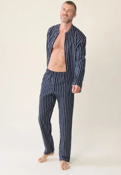 Le slip français Hauts De Pyjamas|Hauts De Pyjamas<Chemise de pyjama en flanelle-Tomer Pacifique Bleu