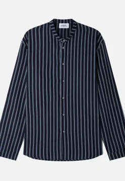 Le slip français Hauts De Pyjamas|Hauts De Pyjamas<Chemise de pyjama en flanelle-Tomer Pacifique Bleu