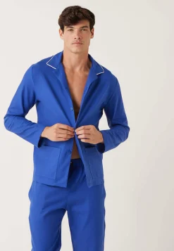 Le slip français Hauts De Pyjamas|Hauts De Pyjamas<Chemise en coton-Jim Garage Bleu