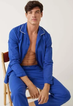 Le slip français Hauts De Pyjamas|Hauts De Pyjamas<Chemise en coton-Jim Garage Bleu