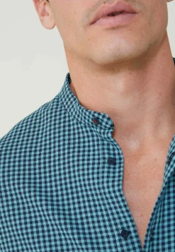 Le slip français Hauts De Pyjamas|Hauts De Pyjamas<Chemise en flanelle-Tomer Vichy Minéral Bleu