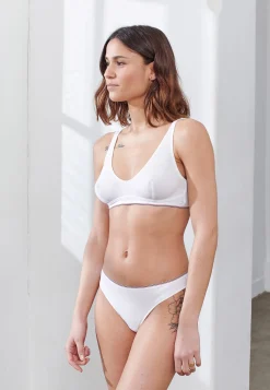 Le slip français Culottes<Culotte en coton côtelé-Ode Blanc