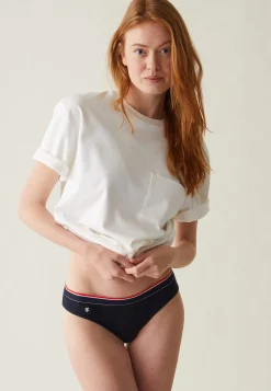 Le slip français Culottes|Broderie 🪡<Culotte en coton-Louison Marine Bleu