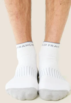 Le slip français Chaussettes De Sport|Chaussettes De Sport<Duo de chaussettes courtes en polyamide-Pack Chaussettes Gaetan Marine Blanc