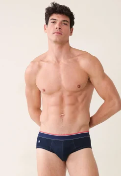 Le slip français Coffrets Cadeaux|Collection Cadeaux<Duo de slips en coton-Coffret Duo Slip Terrible Marine Intrépide Tartan Bleu