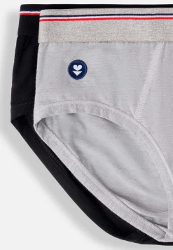 Le slip français Packs De Slips|Packs Sous-Vêtements<Duo de slips en lyocell-Packs Slips Lionel Duo Gris