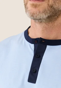 Le slip français Ensembles De Pyjamas|Ensemble De Pyjamas<Ensemble de pyjama t-shirt et short en coton-Ensemble Pyjama Yvan ciel Bleu