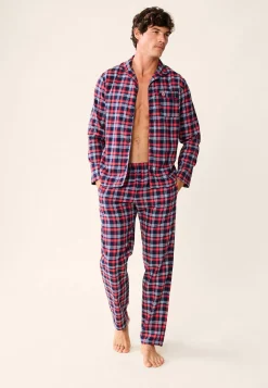 Le slip français Collection Cadeaux|Ensembles De Pyjamas<Ensemble de pyjama t-shirt et pantalon en coton-Ensemble Pyjama Baptiste Tartan Bleu