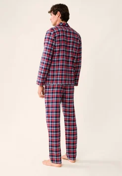 Le slip français Collection Cadeaux|Ensembles De Pyjamas<Ensemble de pyjama t-shirt et pantalon en coton-Ensemble Pyjama Baptiste Tartan Bleu