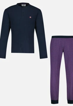 Le slip français Collection Cadeaux|Ensembles De Pyjamas<Ensemble de pyjama t-shirt et pantalon en coton-Ensemble Pyjama Sebastien Kdo Bleu