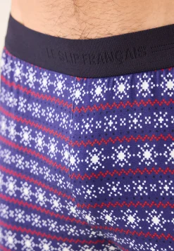 Le slip français Collection Cadeaux|Ensembles De Pyjamas<Ensemble de pyjama t-shirt et pantalon en coton-Ensemble Pyjama Manuel Flocon Bleu