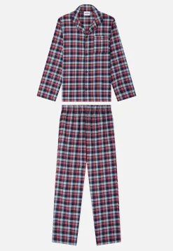 Le slip français Ensembles De Pyjamas|Ensemble De Pyjamas<Ensemble pyjama chemise et pantalon en coton-Ensemble Pyjama Baptiste Tan Bleu