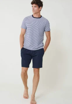 Le slip français Ensembles De Pyjamas|Ensemble De Pyjamas<Ensemble pyjama t-shirt et short en coton-Pyjama Jeason Marinière Blanc