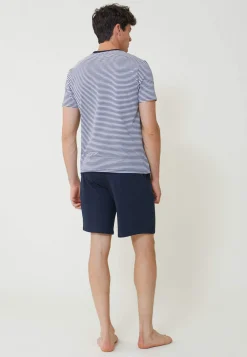 Le slip français Ensembles De Pyjamas|Ensemble De Pyjamas<Ensemble pyjama t-shirt et short en coton-Pyjama Jeason Marinière Blanc