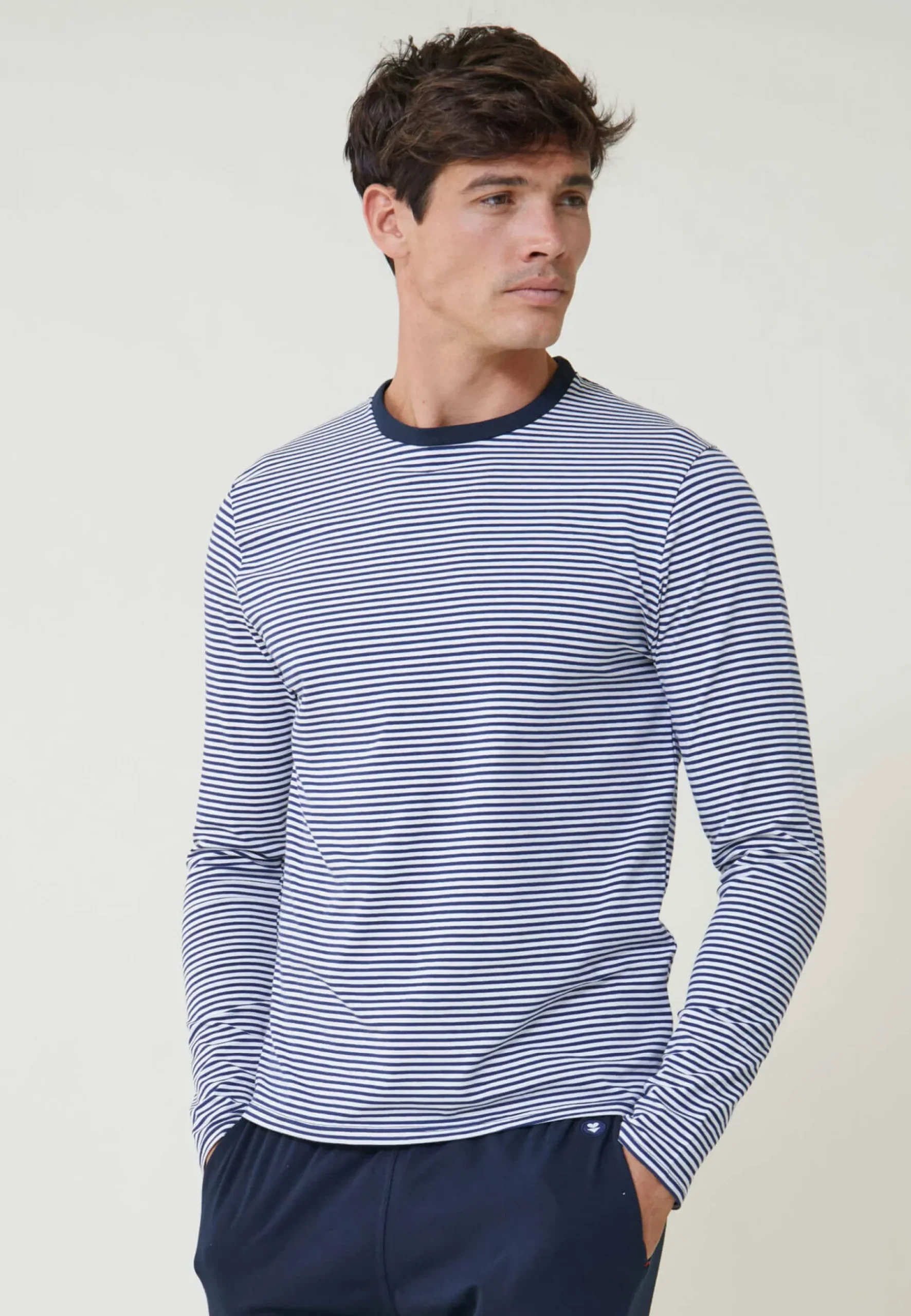 Le slip français Ensembles De Pyjamas|Ensemble De Pyjamas<Ensemble pyjama t-shirt et pantalon en coton-Pyjama Jeason Blanc