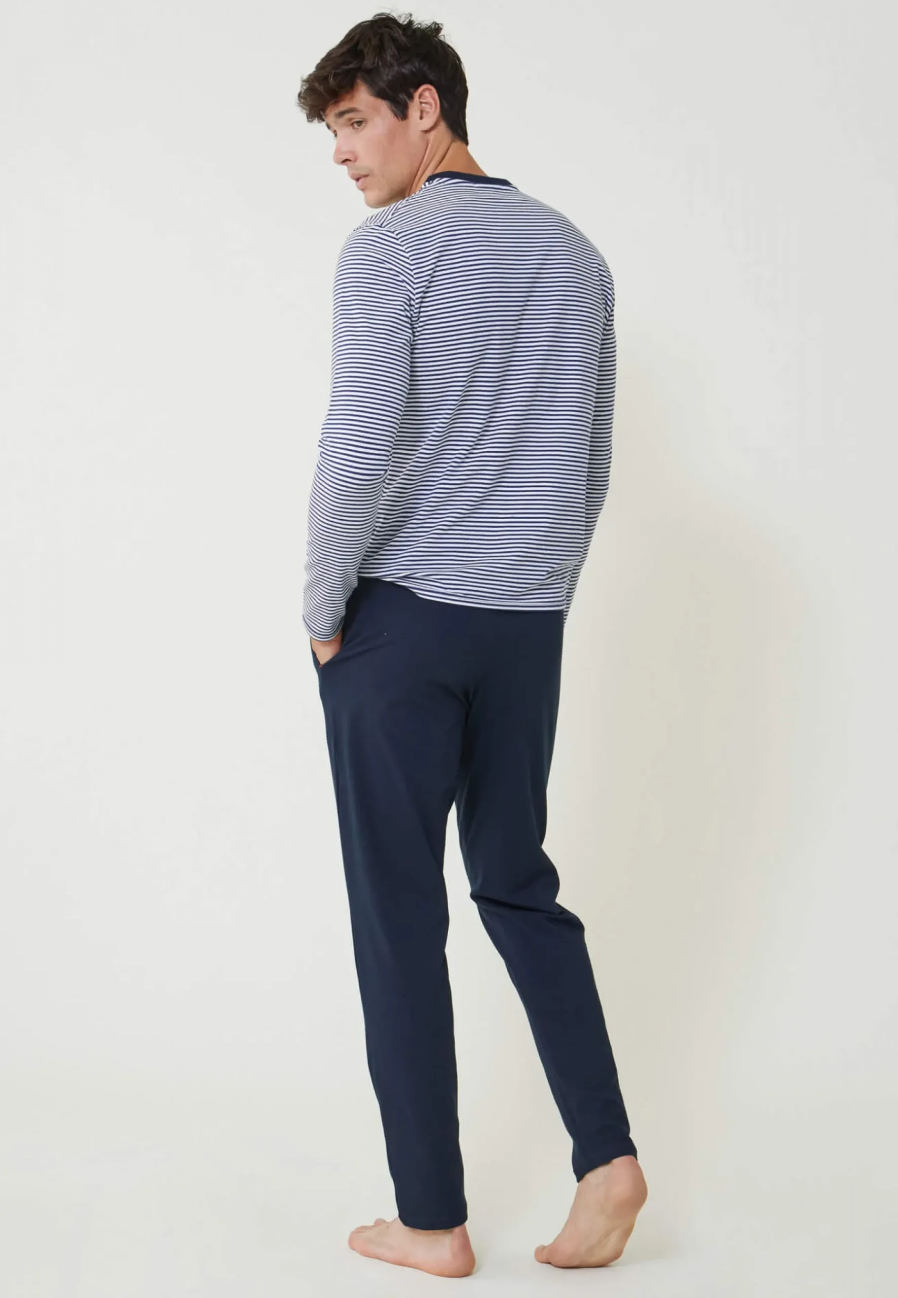 Le slip français Ensembles De Pyjamas|Ensemble De Pyjamas<Ensemble pyjama t-shirt et pantalon en coton-Pyjama Jeason Blanc