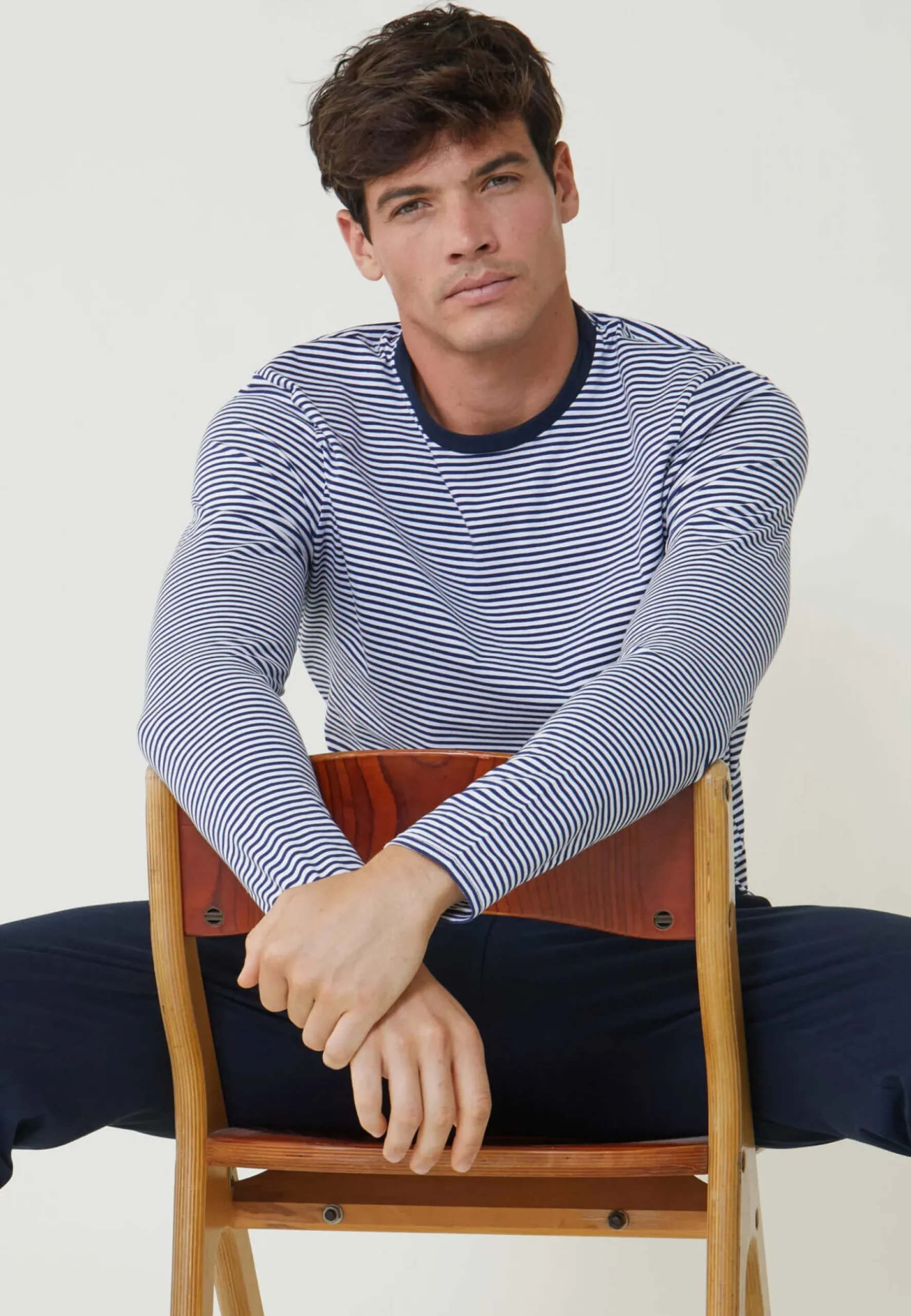 Le slip français Ensembles De Pyjamas|Ensemble De Pyjamas<Ensemble pyjama t-shirt et pantalon en coton-Pyjama Jeason Blanc