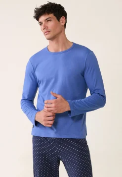 Le slip français Ensembles De Pyjamas|Ensemble De Pyjamas<Ensemble Pyjama T-shirt et Pantalon en coton-Ensemble Pyjama James Cravate Marine Bleu