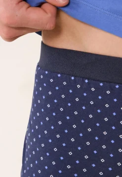 Le slip français Ensembles De Pyjamas|Ensemble De Pyjamas<Ensemble Pyjama T-shirt et Pantalon en coton-Ensemble Pyjama James Cravate Marine Bleu