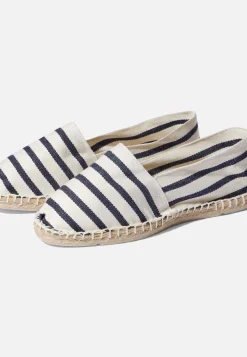 Le slip français Broderie 🪡<Espadrilles en toile de coton-Vendéennes Marinière Blanc