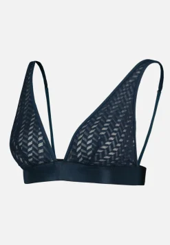 Le slip français Soutiens-Gorge<Foulard sans armature en dentelle-Agathe Marine Bleu