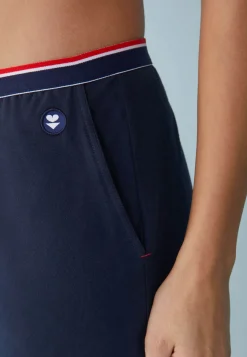 Le slip français Pyjamas|Broderie 🪡<Pantalon de pyjama en coton-Chouchou Marine Bleu