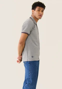 Le slip français Hauts<Polo en piqué de coton-Repolo Chiné Gris