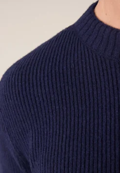 Le slip français Pulls|Hauts<Pull Homme en laine Française-Louis Marine Bleu